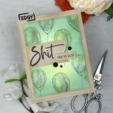 Green balloon background card with 'Sh*t you're old' banner from the EDGY line