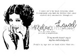 Lawd Have Mercy red rubber stamp art by Joslyn Nielson — 1920s vintage gal with five sassy friendship sentiments