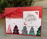 'Merry Christmas' framed by red holiday lights and greenery.