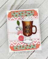 Card of the brown cocoa mug with 'it's a MUG HUG.'
