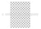 Criss Cross Hearts {background} red rubber background stamp from Unity Stamp Co — a full A2 background stamp of a criss-cross lattice filled with tiny hearts — shown on the black-line stamp sheet.
