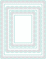 Rectangle Scalloped {border stamps} - Digital Cut File