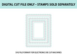 Rectangle Scalloped {border stamps} - Digital Cut File
