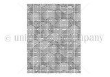 Large red rubber background stamp of rolling ocean waves, rows of fine curved parallel lines that build a rippling water texture across the whole panel.
