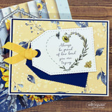 Card using Fields of Summer paper with a heart tag and 'always be proud of how hard you are trying'