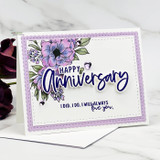 Lavender floral card — Happy Anniversary, I did I do I will always love you