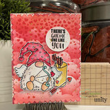 Red heart card with the gnome, 'There's gnome one like you'