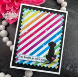 Handmade card featuring a scalloped postage-stamp die-cut frame around the artwork.
