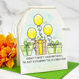 Handmade gift tag or card made with a stitched tag die.
