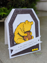 Handmade gift tag or card made with a stitched tag die.