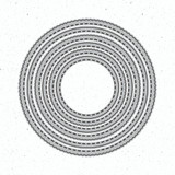 The Scallops & Circles nesting dies, six graduated scalloped circle metal dies