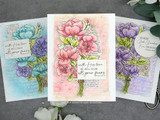 Soft floral card framed with the Scallops & Circles nesting dies