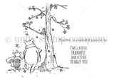 Winnie the Pooh: A Splendid Place red rubber stamp sheet by Angie Blom: Pooh and Piglet walking by a tree with 'Together is a splendid place to be.'
