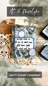 Card with the ledger background, 'accept what is, let go of what was, and have faith in what will be.'