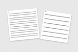 Plaid Builder layering stencils — two 6x6 stencils of evenly spaced lines that layer to build a plaid or tartan card background.