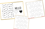 Chatty Hearts {Stamp & Stencil Duo}
