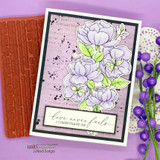 Handmade card featuring a scalloped, stitched sentiment banner die cut.