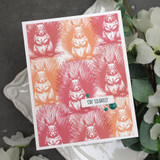 Handmade card featuring a scalloped, stitched sentiment banner die cut.