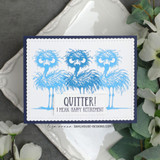 Handmade card featuring a scalloped, stitched sentiment banner die cut.