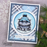 Handmade card featuring a scalloped, stitched sentiment banner die cut.