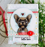 Handmade card featuring a scalloped, stitched sentiment banner die cut.