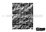 A wrinkled-texture background stamp resembling crumpled tissue or foil.