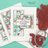 'So incredibly enough' card layered over Simply Natural sage and cotton papers.