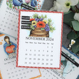 Barrel bouquet used on a 'collect beautiful moments' November calendar page.