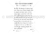 The Wisdom of Becoming Real red rubber stamp — the Velveteen Rabbit passage in a full text panel with 'It takes a long time to become.'