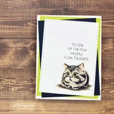 Card with the fat cat and "To one of the few people I can tolerate"