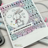 Nordic deer pattern in pastel behind a bunny, 'I just want you to know how much I love you'.