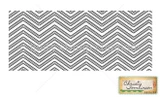 Background stamp: rows of chevron zigzag lines, each edged with a dotted stitch line, filling a wide rectangle.