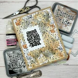 Card with the 'wet nose' sentiment matted over playful dog-face patterned paper.