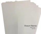 A stack of warm grey (Desert Storm) 8.5 by 11 inch card stock sheets, pack of 25.