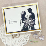 Card with the couple silhouette and 'Forever starts today.'