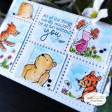 Panel of colored Tigger, Pooh and Piglet images, 'all of the things we do wouldn't be as fun without you.'