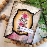 Card with the yellow wildflowers, 'Sorry about your other children {at least you have me}.'