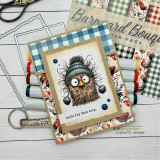 Handmade card layered with Barnyard Bouquet farmhouse papers.