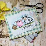 Handmade card layered with Barnyard Bouquet farmhouse papers.