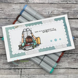 Soft card with the reading girl and 'Life is a collection of beautiful moments.'