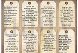 His Word Scripture Tags sheet with additional printed Bible-verse tags