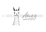 Small red rubber stamp sheet with a line-drawn llama looking straight ahead under a tuft of fringe, paired with the sentiment 'Admit it, life would be boring without me'.