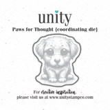 The Paws for Thought coordinating die, an outline die of a soft fluffy puppy that cuts a clean shape to match the Paws for Thought stamp set.