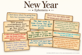 New Year Printed Quote Sentiments. A sheet of printed quote strips about the new year and new beginnings for cards and journals.