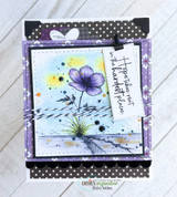 Handmade card with a single delicate poppy blooming up through a crack in the ground, sentiment 'Hope takes root in the hardest places' from the In the Light line.