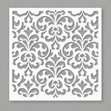 Large Damask Background Stencil