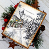 Card with the coloured village lane and 'It's a magical time.'