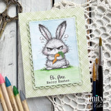 Card with the grumpy bunny and 'Ok, fine. Happy Easter.'