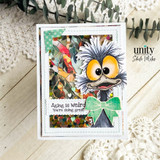 Handmade card featuring a wild-eyed quirky bird, with the sentiment "You're my kind of weird."