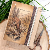 Rustic deer cards with vintage distressed backgrounds and heartfelt sentiments.